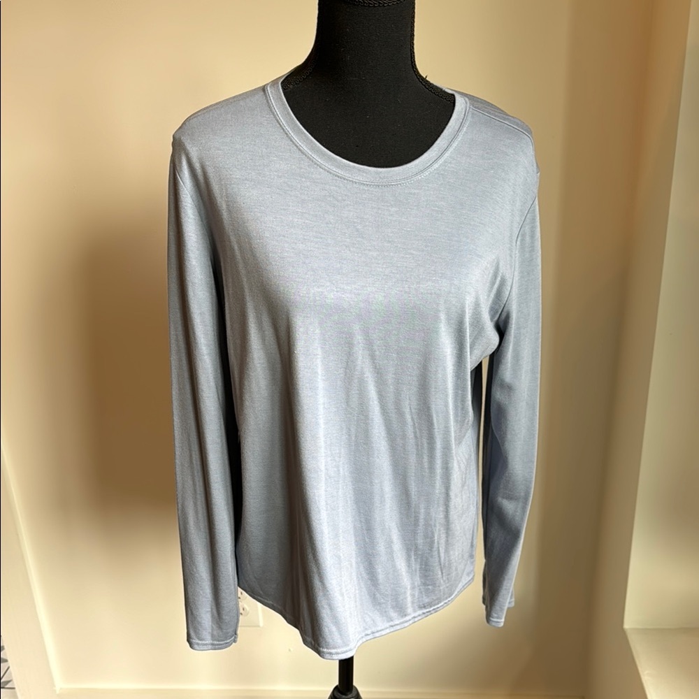 Express Light Gray Long Sleeve Top